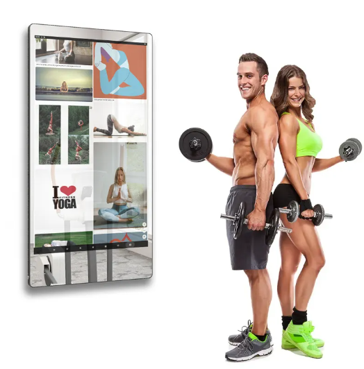 Mirror with interactive touch screen