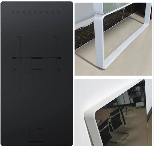 Mirror with interactive touch screen