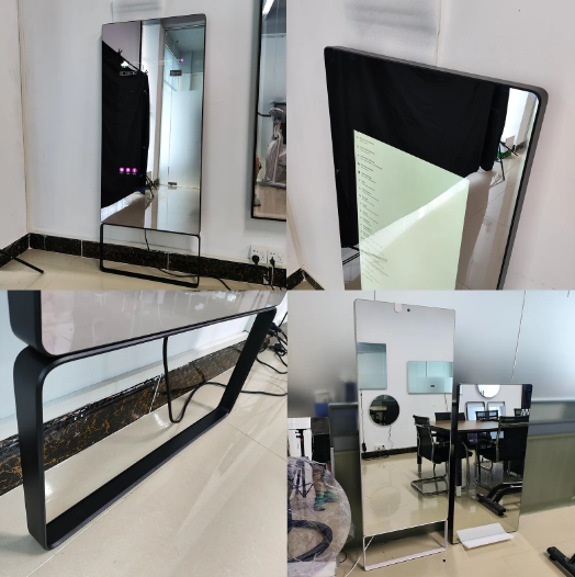 Mirror with interactive touch screen