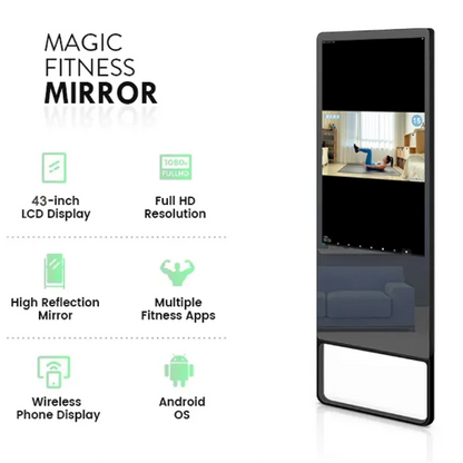 Mirror with interactive touch screen