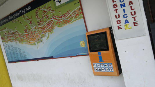 Touch info kiosk for tourism