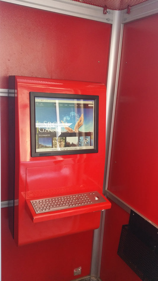 Public info-kiosk in the center of Otočac