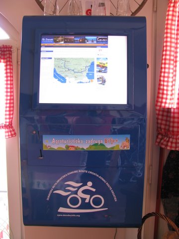 Info kiosk with touch screen for the Bilje Agrotourism Association