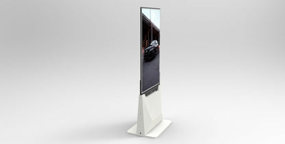 Transparent display with floor stand