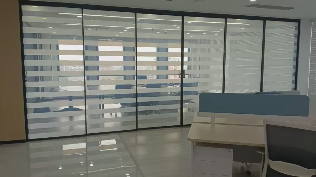 video of Polymer Dispersed Liquid Crystal or  SPD (Suspended Particle Device). samples